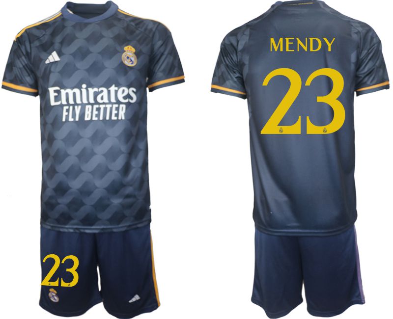 Men 2023-2024 Club Real Madrid away blue #23 Soccer Jersey